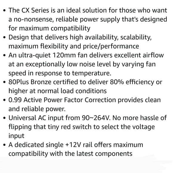 CORSAIR CX600 Power Supply Model 75-001668 Very Good Pre-Owned Condition - Picture 14 of 16